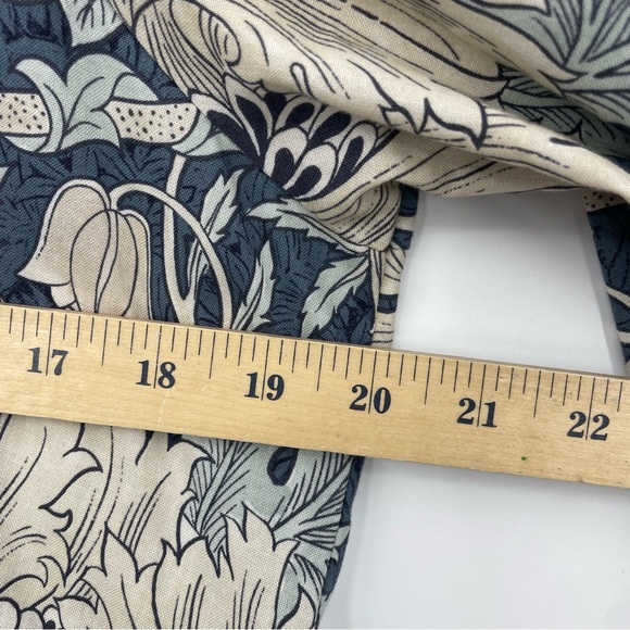 Cheeky vintage floral print shirt dress blue cream one size - Picture 8 of 9